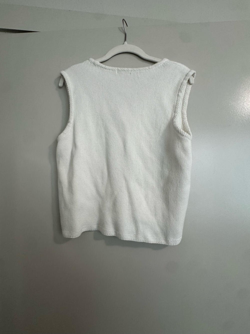 Versona Cream Ribbed Knit Top - Picture 3 of 3